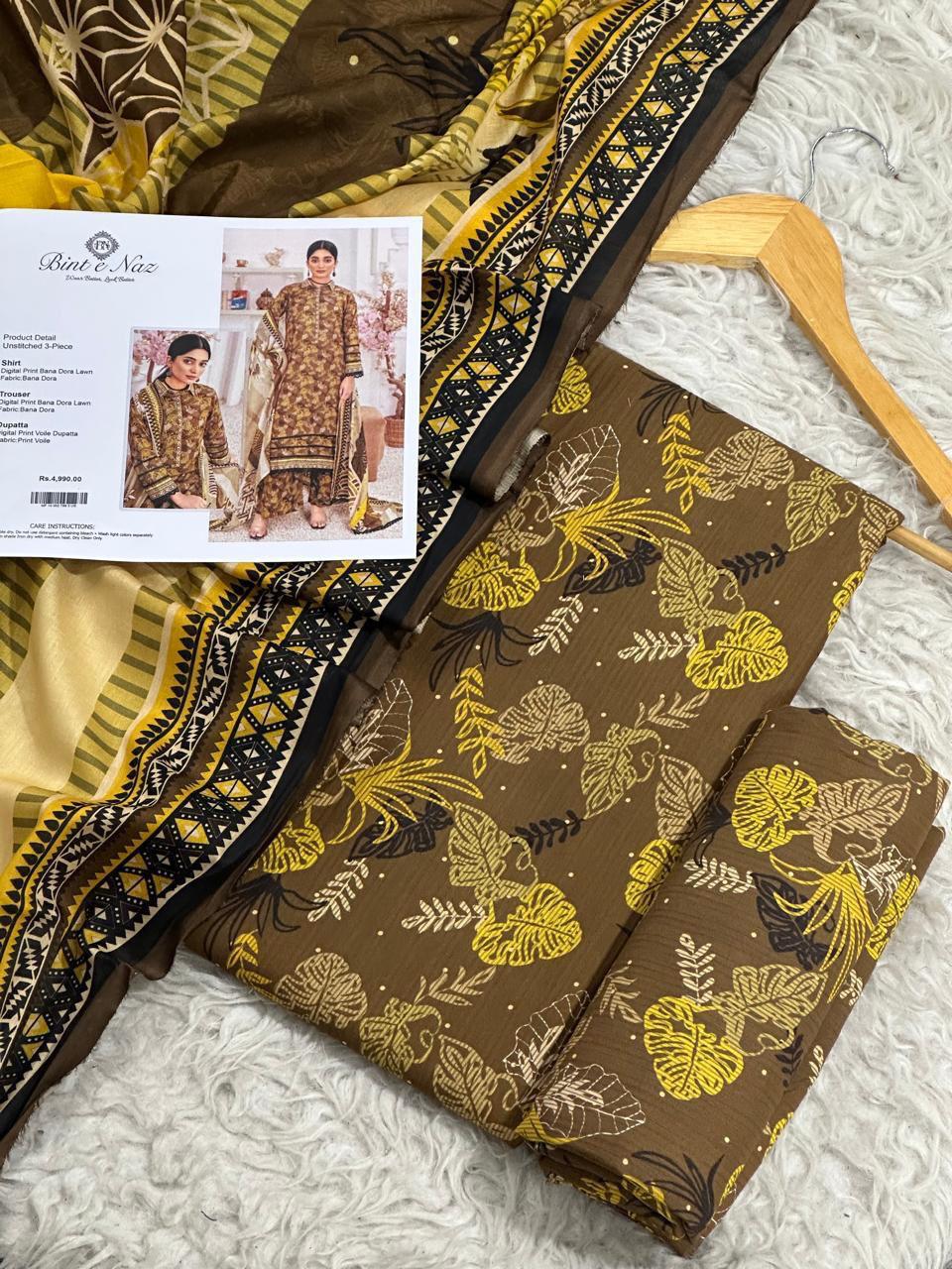 3 PIECE - BINT E NAZ DORYA LAWN THREE PIECE