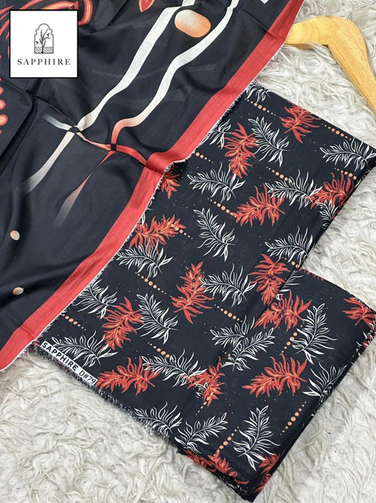 3-PIECE SAPPHIRE LAWN PRINTED