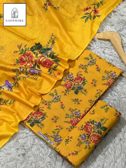 3-PIECE SAPPHIRE LAWN PRINTED