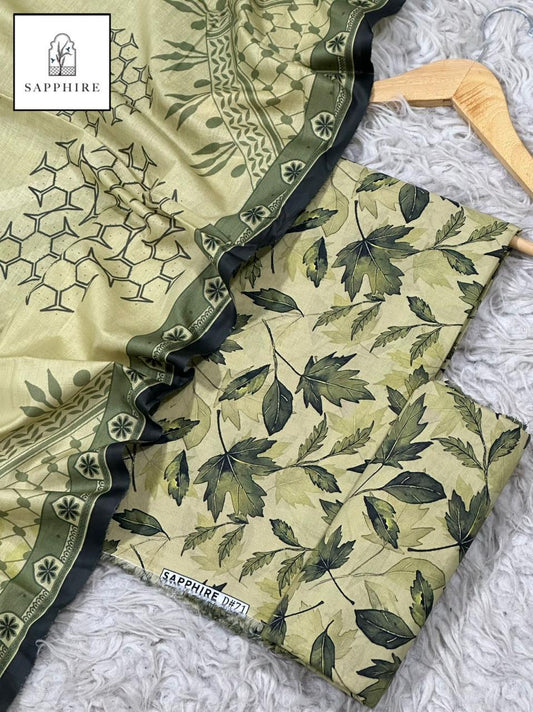 3-PIECE SAPPHIRE LAWN PRINTED