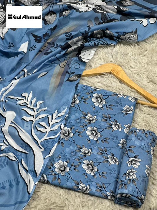 3-PIECE GUL AHMAD LAWN PRINTED