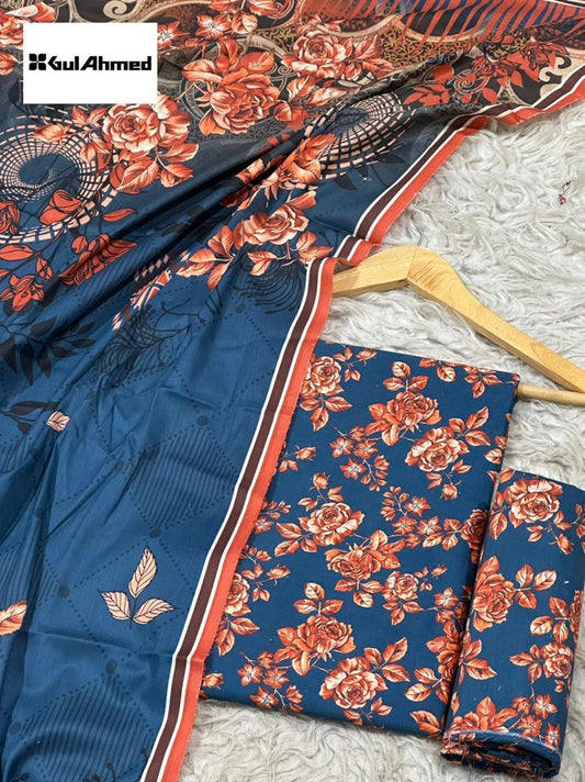 3-PIECE GUL AHMAD LAWN PRINTED