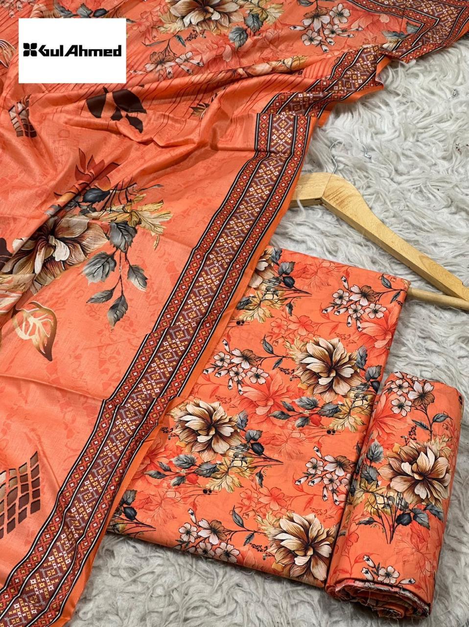 3-PIECE GUL AHMAD LAWN PRINTED