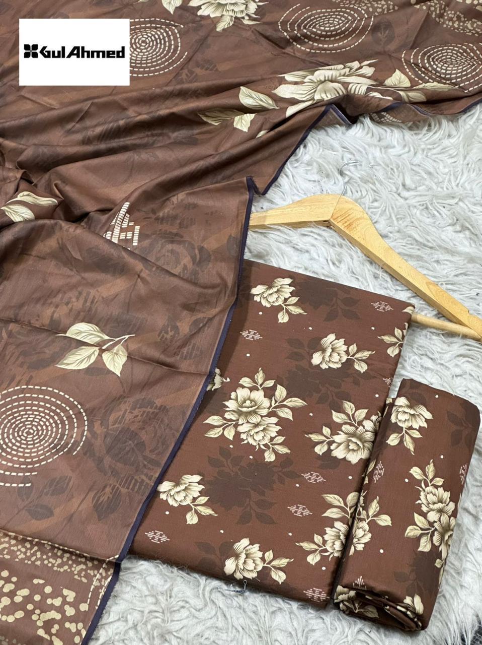 3-PIECE GUL AHMAD LAWN PRINTED