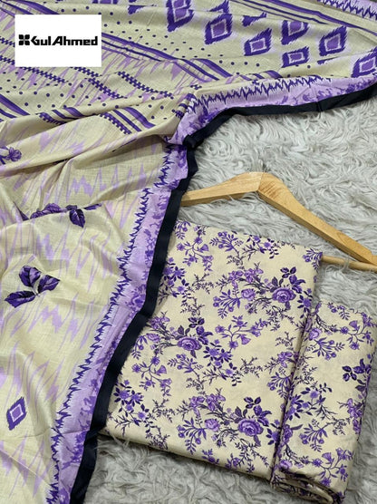 3-PIECE GUL AHMAD LAWN PRINTED