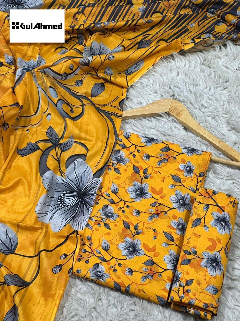 3-PIECE GUL AHMAD LAWN PRINTED