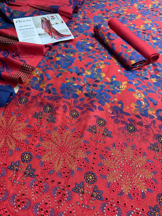 3 PIECE - ORIENT EMBROIDERY LAWN