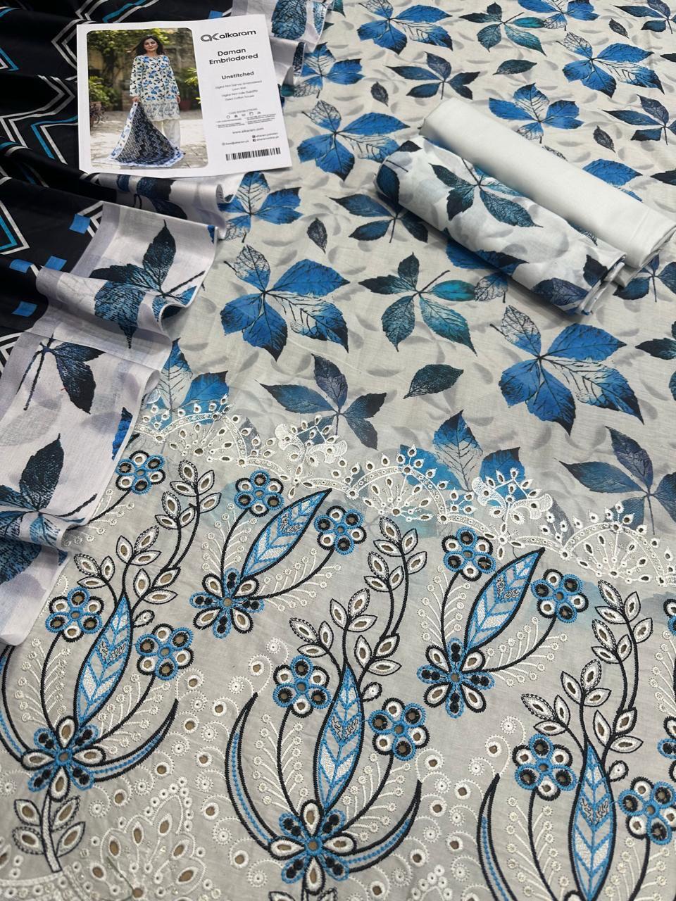 3 PIECE -AL KARAM EMBROIDERY LAWN