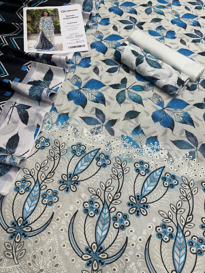 3 PIECE -AL KARAM EMBROIDERY LAWN