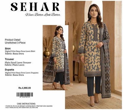 SEHAR DORYA LAWN THREE PIECE