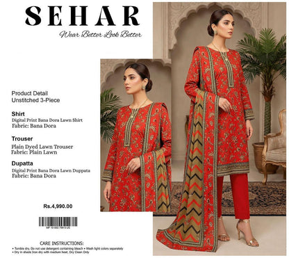 SEHAR DORYA LAWN THREE PIECE