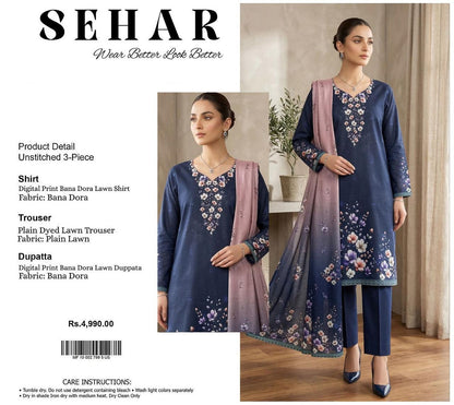 SEHAR DORYA LAWN THREE PIECE