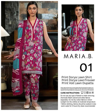 MARIA.B DORYA LAWN THREE PIECE