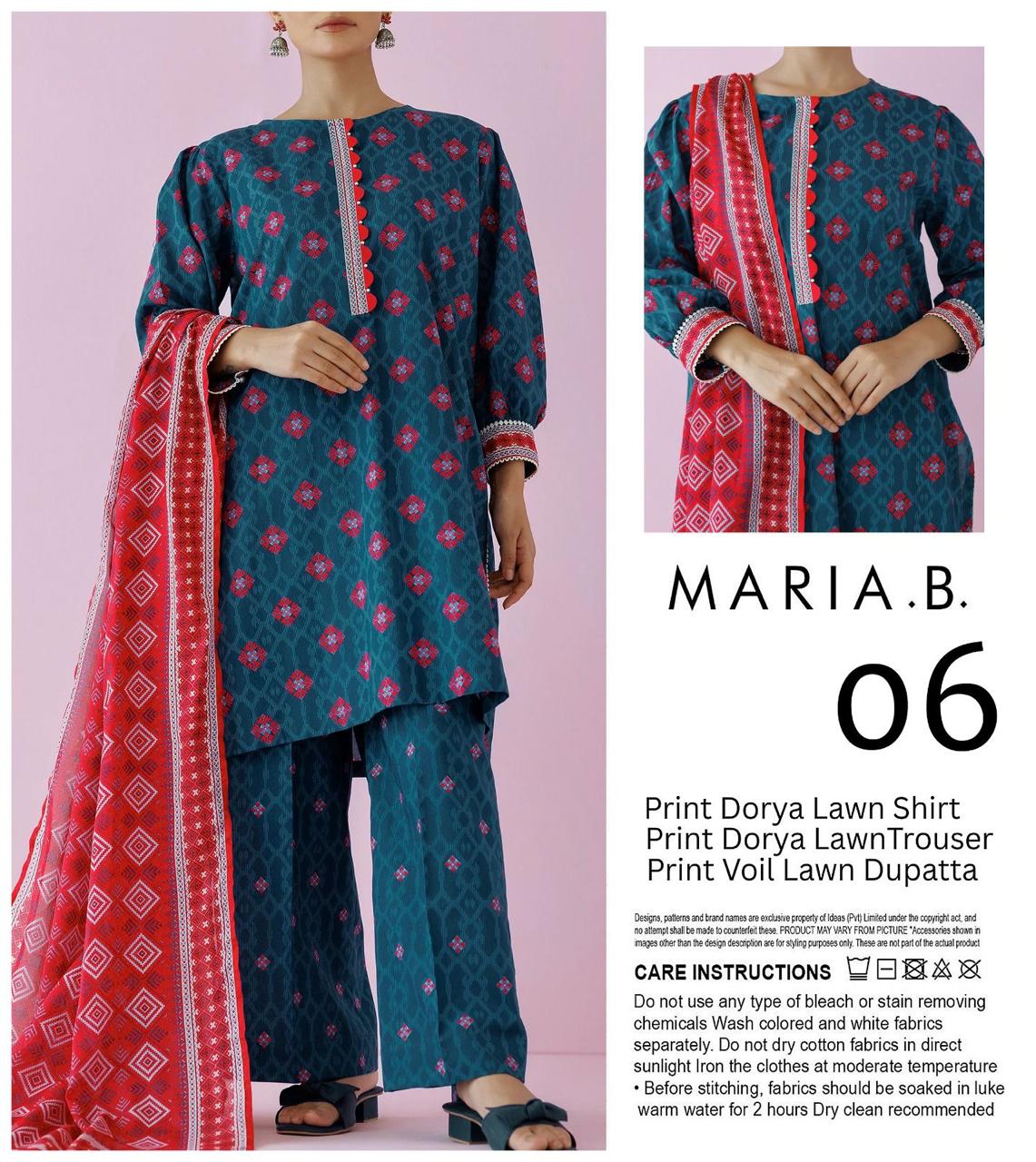MARIA.B DORYA LAWN THREE PIECE