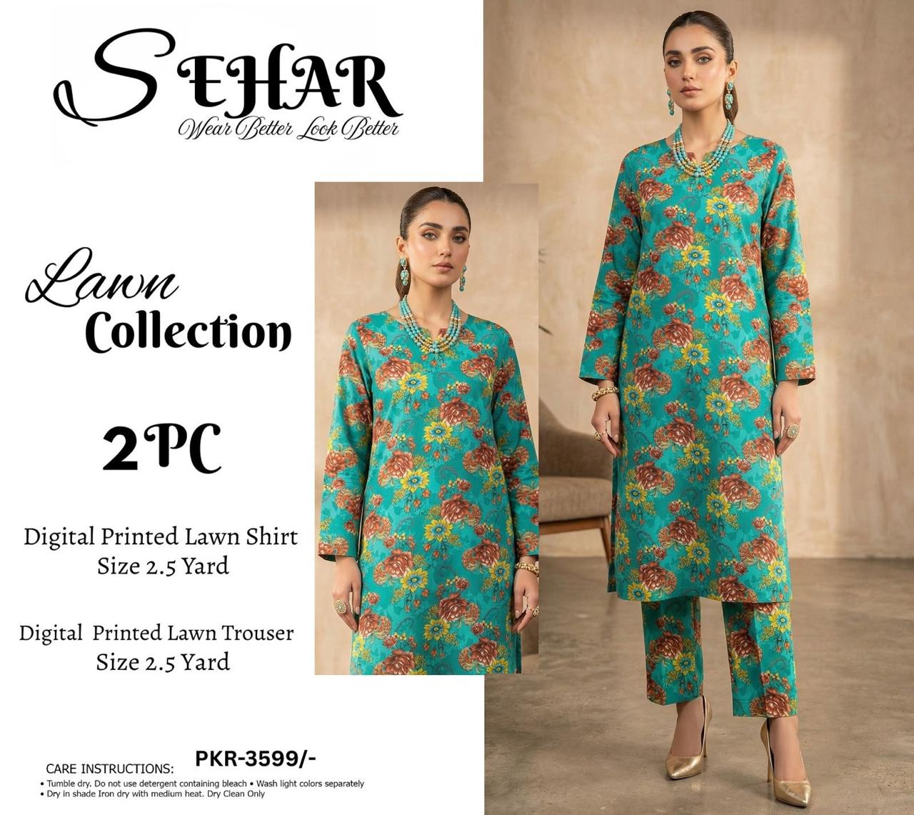 SEHAR LUXURY LAWN TWO PIECE