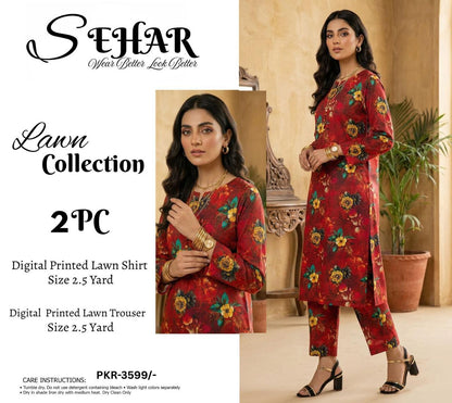 SEHAR LUXURY LAWN TWO PIECE