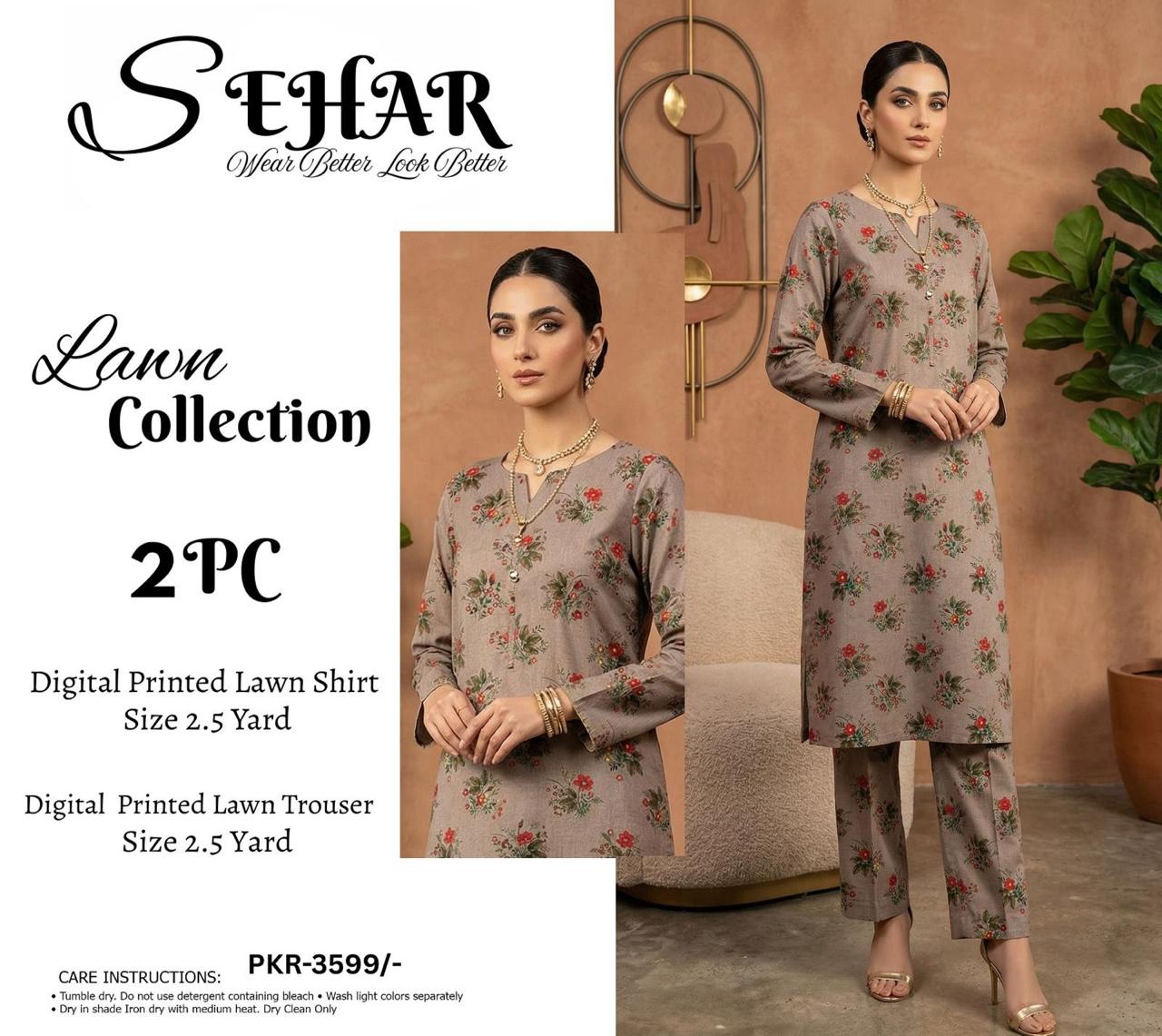 SEHAR LUXURY LAWN TWO PIECE