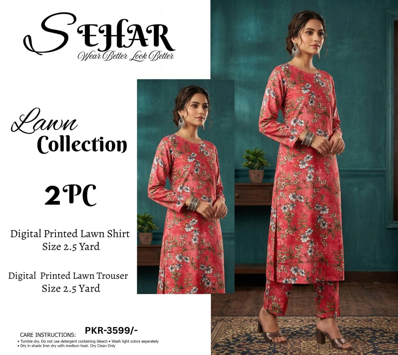 SEHAR LUXURY LAWN TWO PIECE