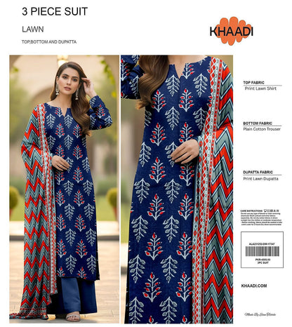 KHAADI LAWN THREE PIECE