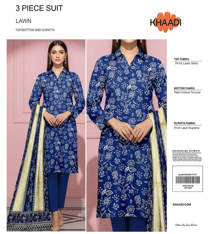 KHAADI LAWN THREE PIECE