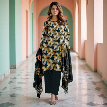 KHAADI LAWN THREE PIECE