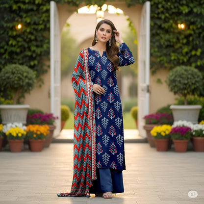 KHAADI LAWN THREE PIECE
