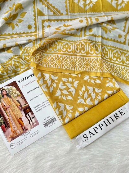 SAPPHIRE LAWN THREE PIECE