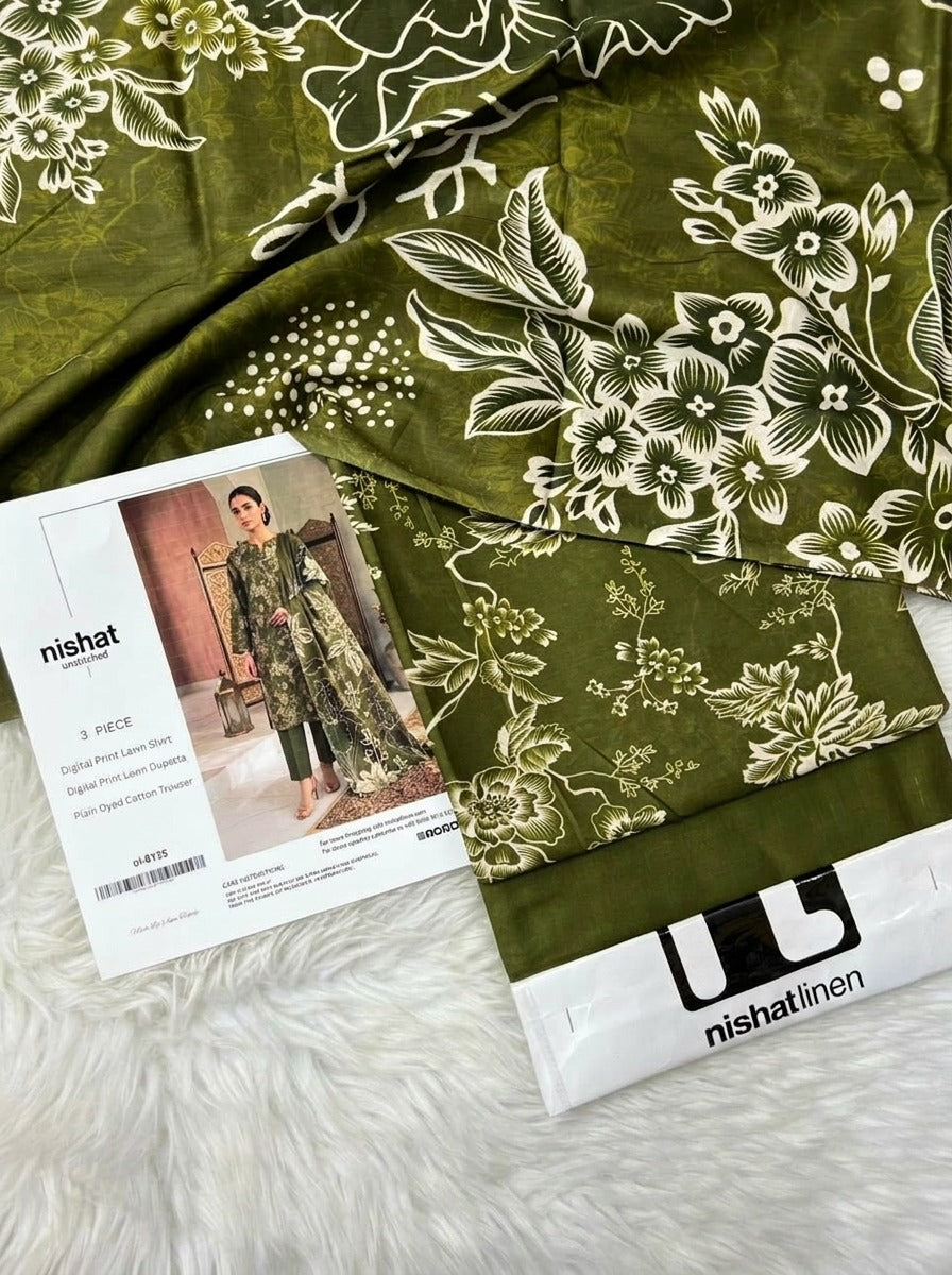 NISHAT LAWN THREE PIECE