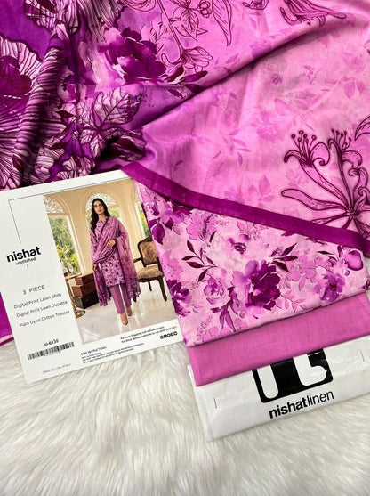 NISHAT LAWN THREE PIECE