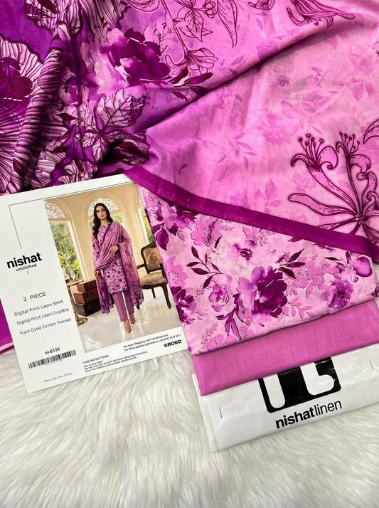 NISHAT LAWN THREE PIECE