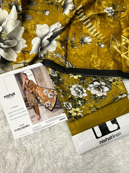 NISHAT LAWN THREE PIECE