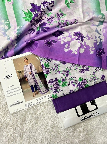 NISHAT LAWN THREE PIECE