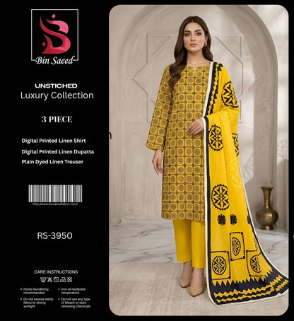 BIN SAEED LINEN 3-PIECE