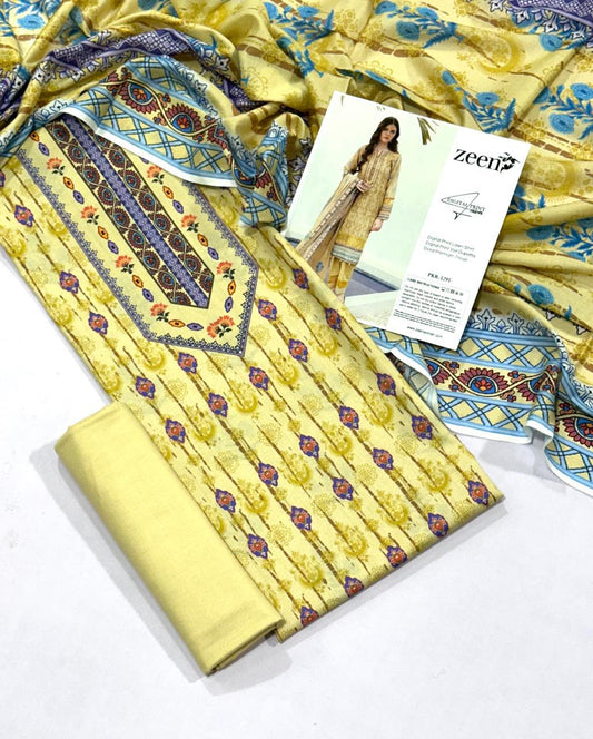 ZEEN LAWN THREE PIECE