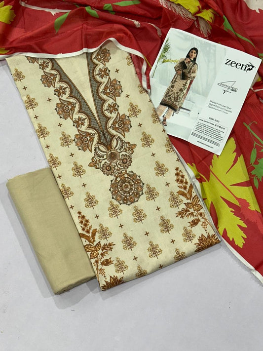 ZEEN LAWN THREE PIECE