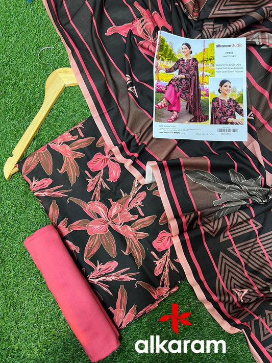 AL KARAM LINEN THREE PIECE