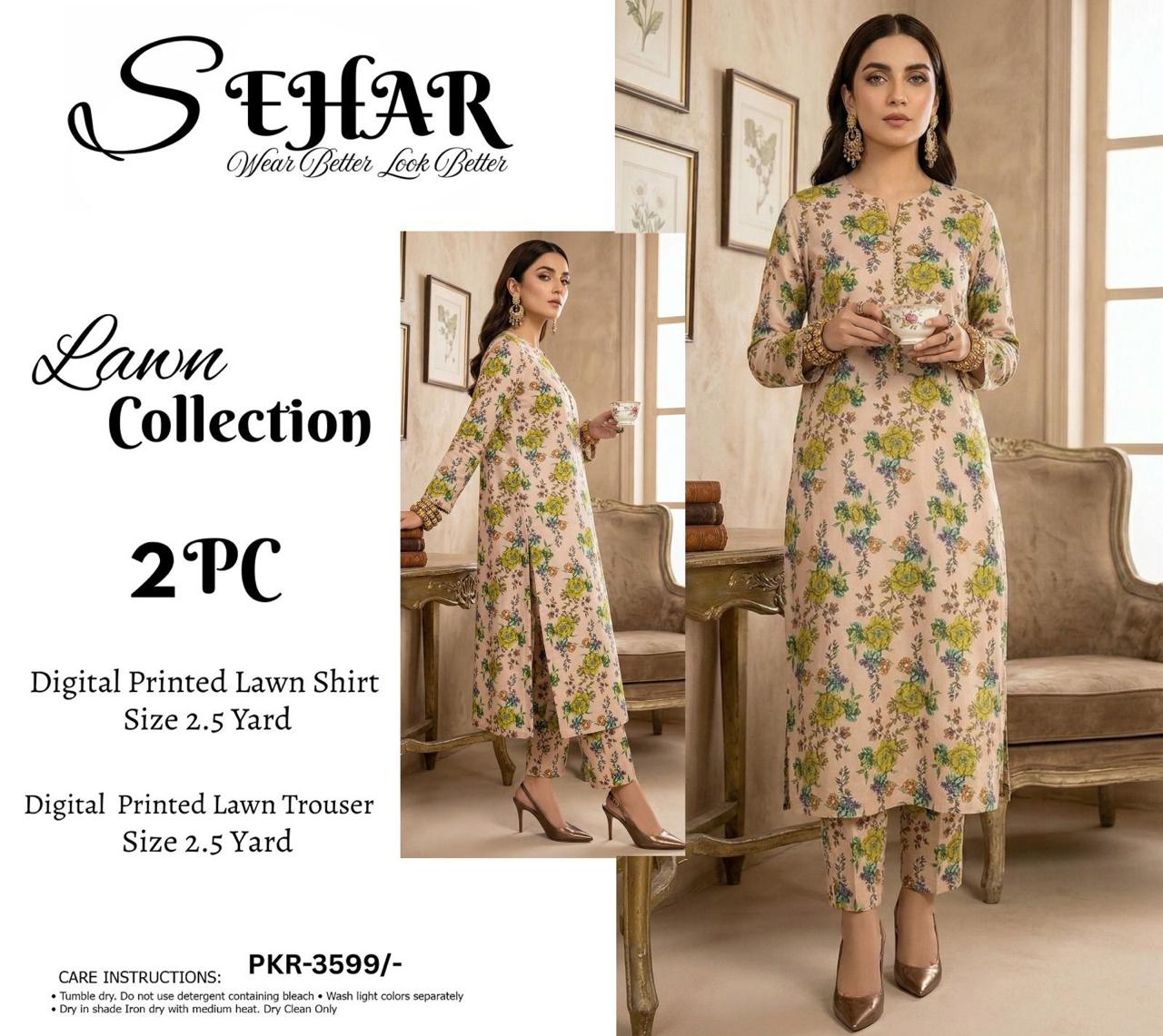 SEHAR LUXURY LAWN TWO PIECE
