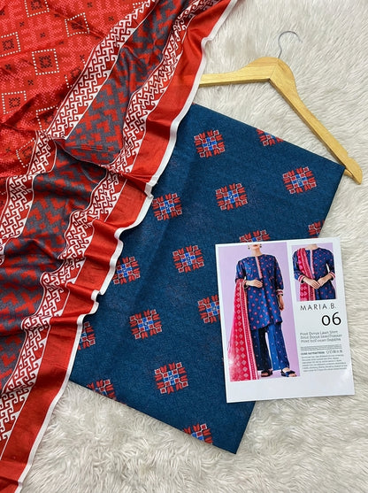 MARIA.B DORYA LAWN THREE PIECE