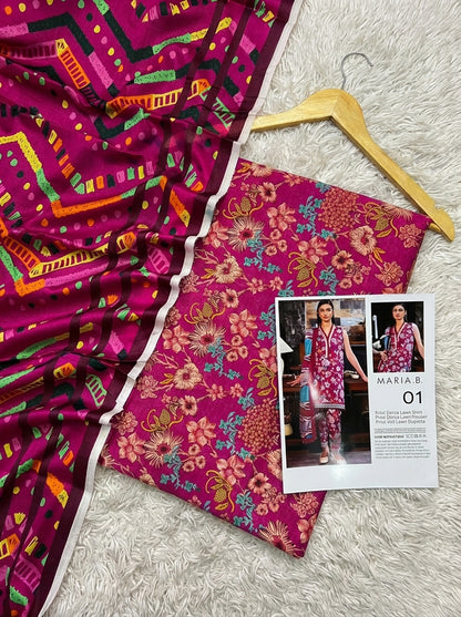 MARIA.B DORYA LAWN THREE PIECE