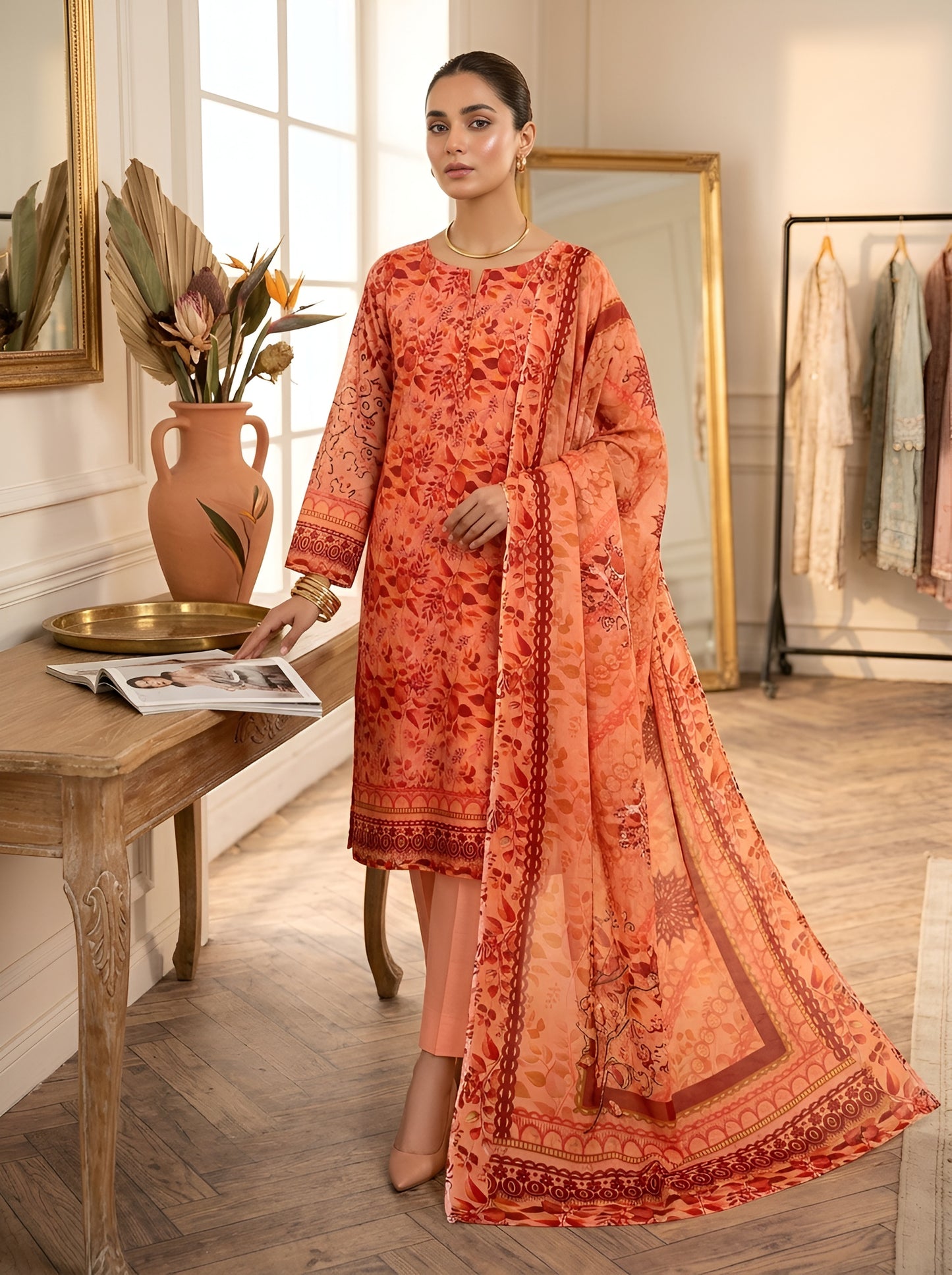 AL KARAM LAWN THREE PIECE
