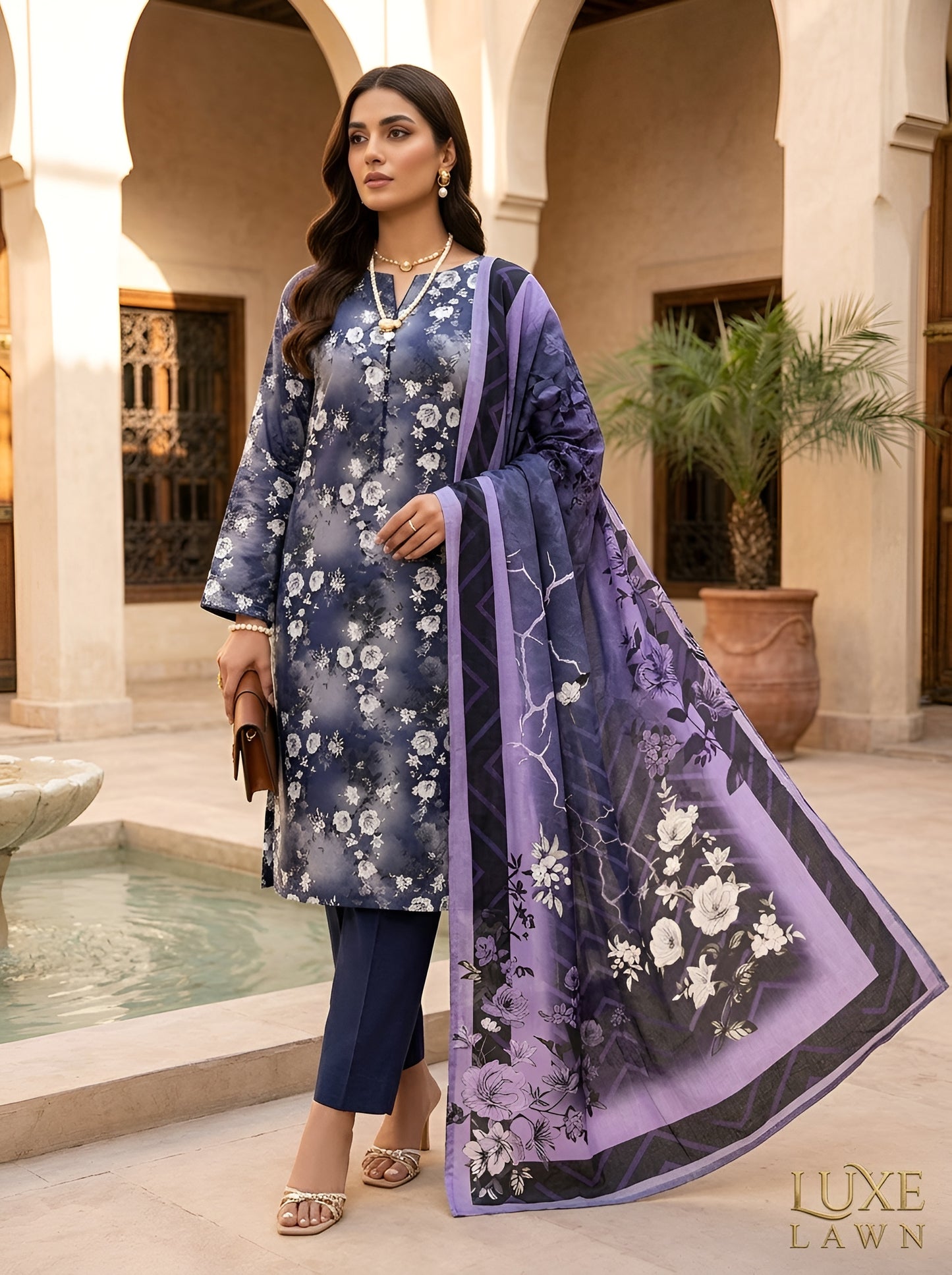 AL KARAM LAWN THREE PIECE