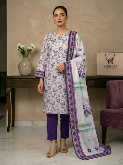NISHAT LAWN THREE PIECE