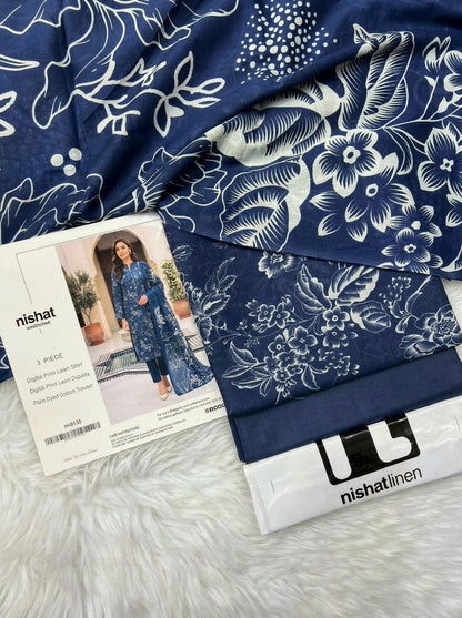 NISHAT LAWN THREE PIECE