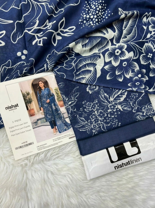 NISHAT LAWN THREE PIECE