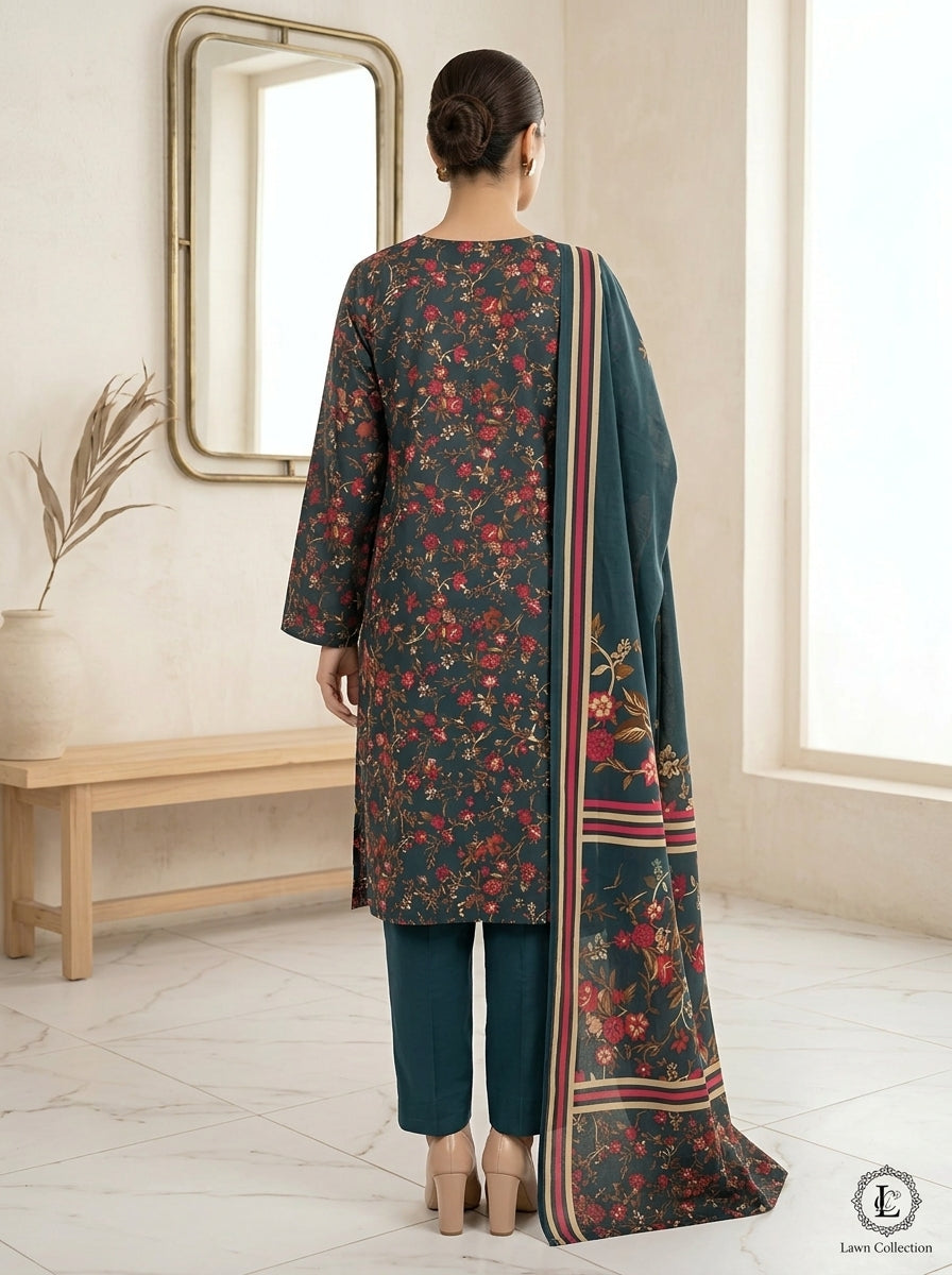 KHAADI LAWN THREE PIECE