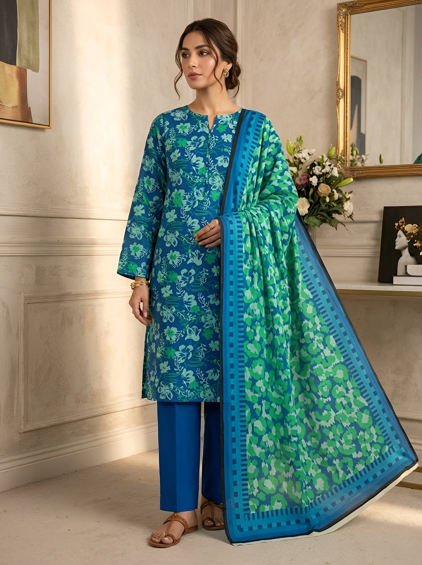 SANA SAFINA LAWN THREE PIECE