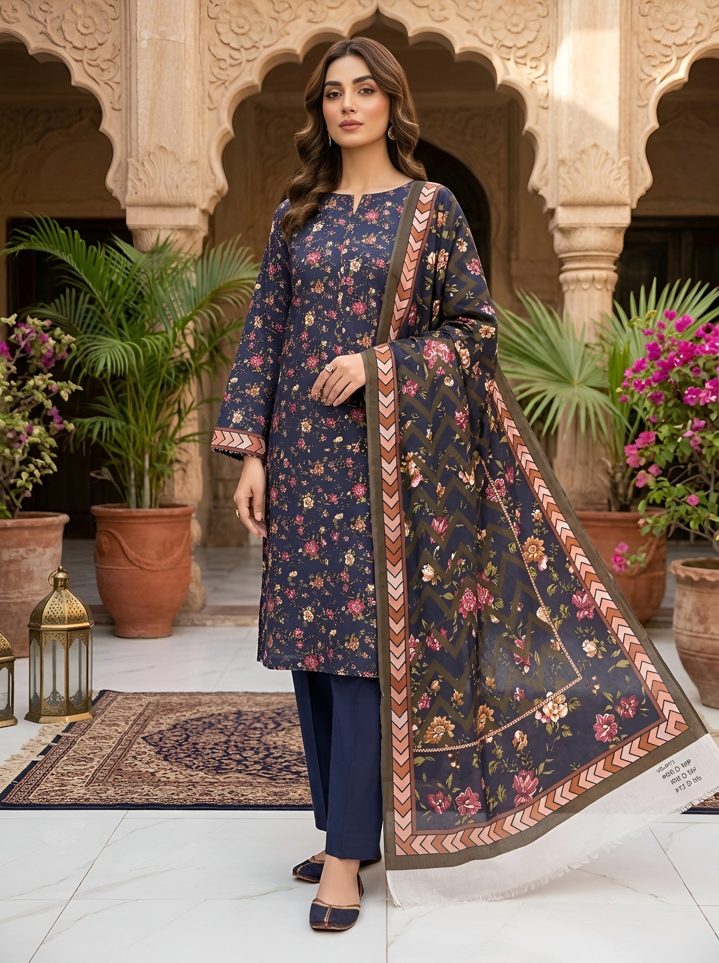 SANA SAFINA LAWN THREE PIECE