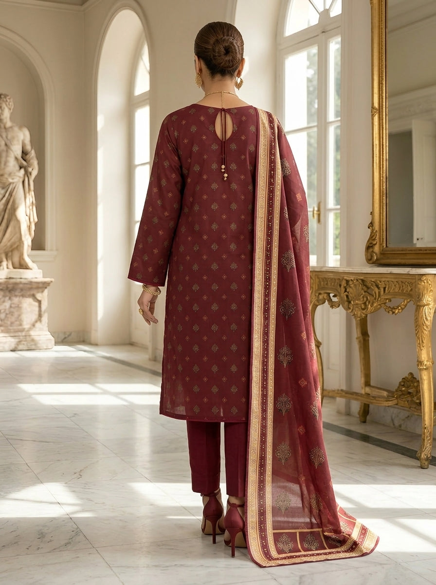 KHAADI LAWN THREE PIECE