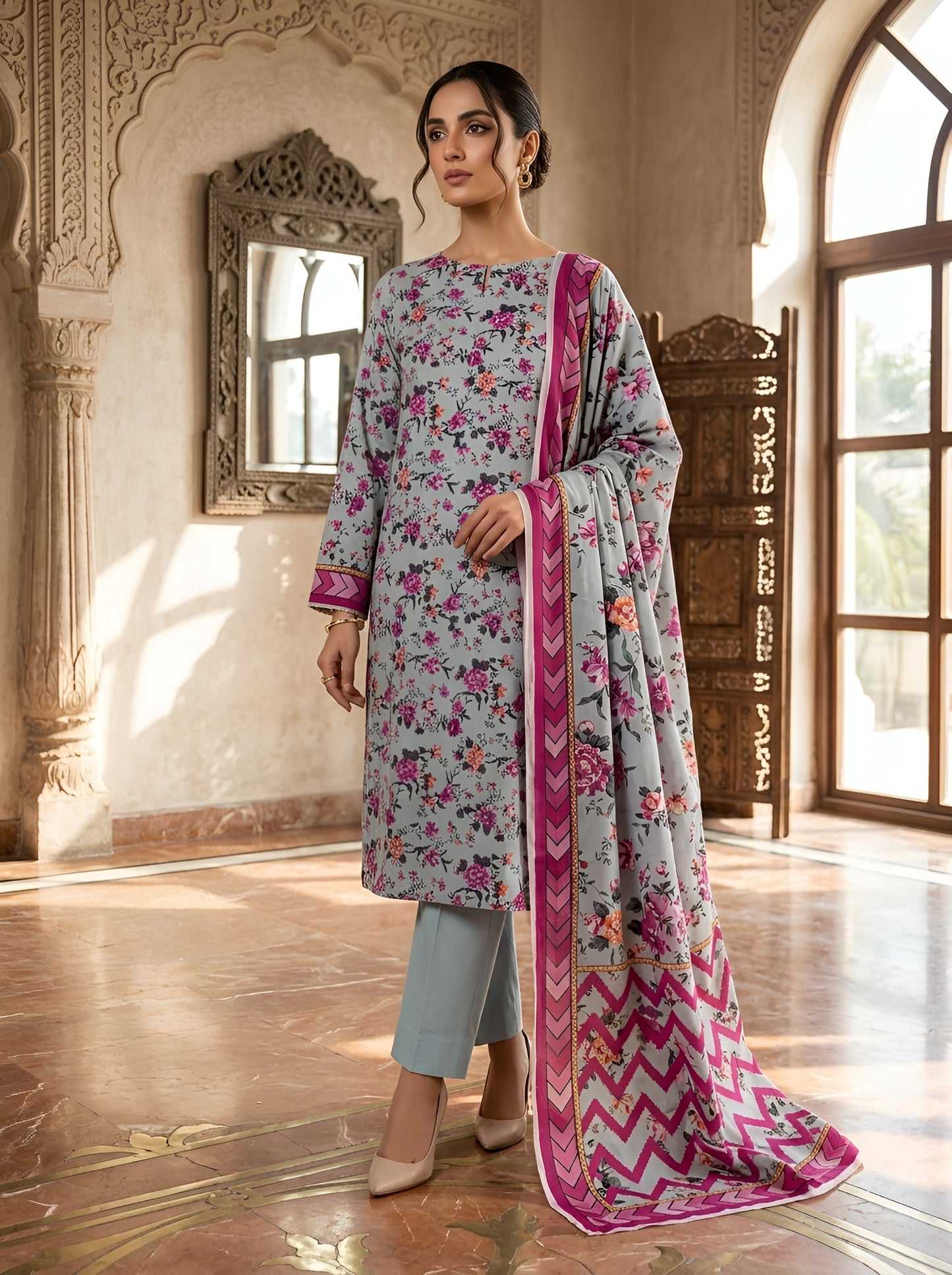SANA SAFINA LAWN THREE PIECE