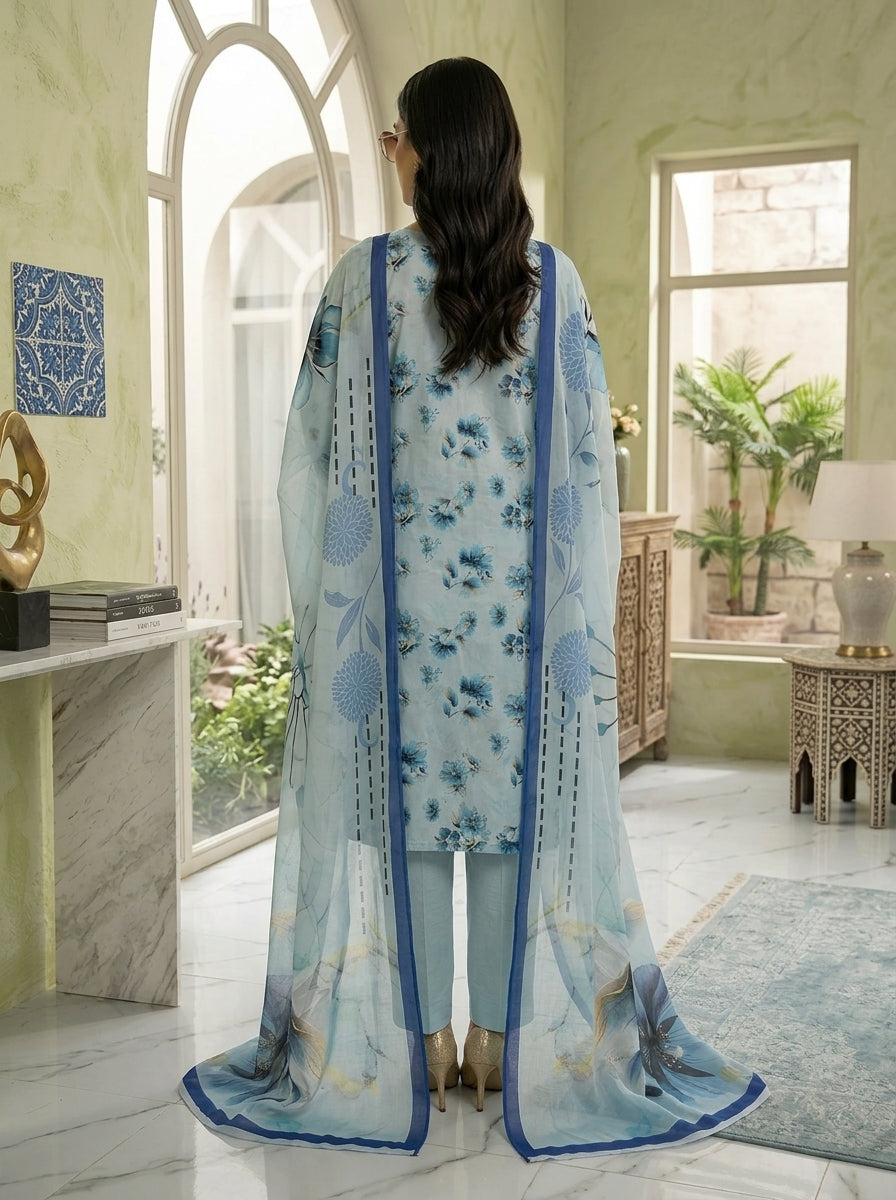 KHAADI LAWN THREE PIECE
